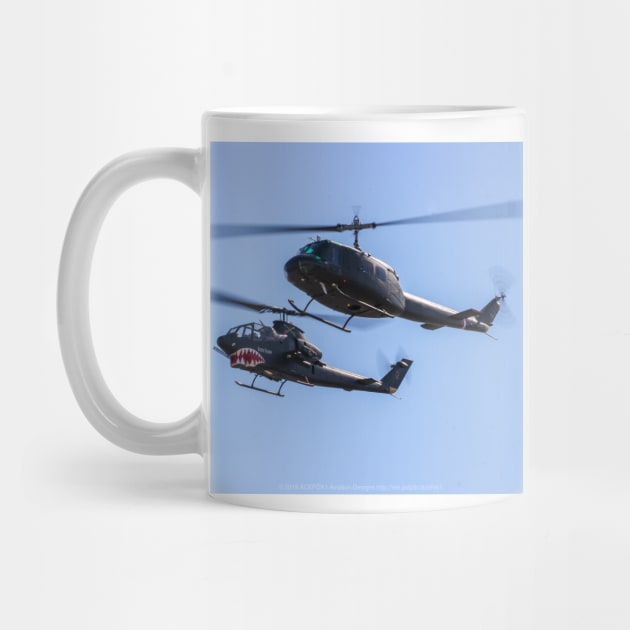 UH-1 Huey and AH-1 Huey Cobra by acefox1